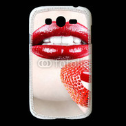 Coque Samsung Galaxy Grand Bouche sexy rouge à lèvre gloss rouge fraise