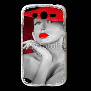 Coque Samsung Galaxy Grand Femme élégante en noire et rouge 15