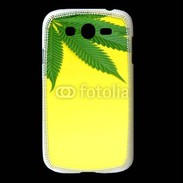 Coque Samsung Galaxy Grand Feuille de cannabis sur fond jaune 2