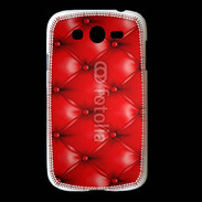 Coque Samsung Galaxy Grand Capitonnage cuir rouge