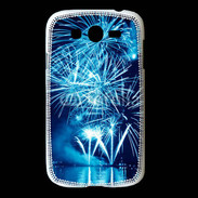 Coque Samsung Galaxy Grand Feu d'artifice en noir et bleu