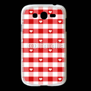 Coque Samsung Galaxy Grand Mode vichy rouge avec coeur