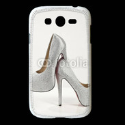 Coque Samsung Galaxy Grand Escarpins strass argent