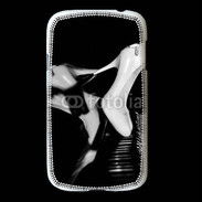 Coque Samsung Galaxy Grand Escarpin blanc sur piano