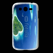 Coque Samsung Galaxy Grand île en former de cœur au milieu de la mer
