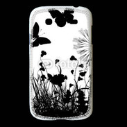 Coque Samsung Galaxy Grand Papillon en noir et blanc