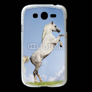 Coque Samsung Galaxy Grand Cheval arable robe grise