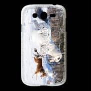 Coque Samsung Galaxy Grand Cheval et chien dans la neige