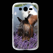Coque Samsung Galaxy Grand Cheval sentant la lavande 