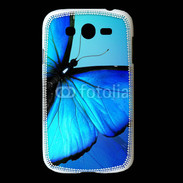 Coque Samsung Galaxy Grand Papillon sur fond bleu