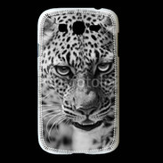 Coque Samsung Galaxy Grand Léopard en noir et blanc 500