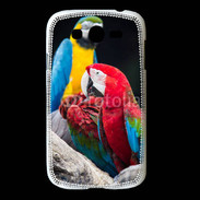 Coque Samsung Galaxy Grand Macaw vert et rouge 76