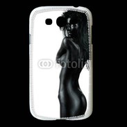 Coque Samsung Galaxy Grand Femme nue body painting noir et blanc 4