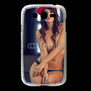 Coque Samsung Galaxy Grand Charmante brune avec casquette rouge