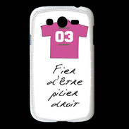 Coque Samsung Galaxy Grand Pilier droit Bonus offensif-défensif Blanc