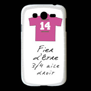 Coque Samsung Galaxy Grand 3/4 aile droit Bonus offensif-défensif Blanc