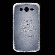 Coque Samsung Galaxy Grand Les Folies Bleu Citation Oscar Wilde