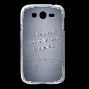 Coque Samsung Galaxy Grand Pêché stupidité Bleu Citation Oscar Wilde