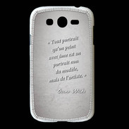 Coque Samsung Galaxy Grand Portrait Ame Gris Citation Oscar Wilde