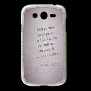 Coque Samsung Galaxy Grand Portrait Ame Rose Citation Oscar Wilde