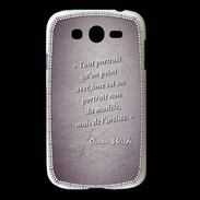 Coque Samsung Galaxy Grand Portrait Ame Violet Citation Oscar Wilde