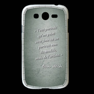 Coque Samsung Galaxy Grand Portrait Ame Vert Citation Oscar Wilde