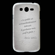 Coque Samsung Galaxy Grand Public génie Gris Citation Oscar Wilde