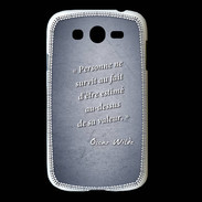 Coque Samsung Galaxy Grand Survie valeur Bleu Citation Oscar Wilde