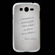 Coque Samsung Galaxy Grand Survie valeur Gris Citation Oscar Wilde