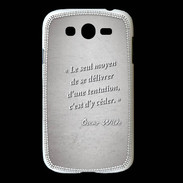 Coque Samsung Galaxy Grand Tentation Gris Citation Oscar Wilde