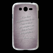 Coque Samsung Galaxy Grand Tragédie Violet Citation Oscar Wilde