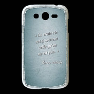 Coque Samsung Galaxy Grand Vrai vie Turquoise Citation Oscar Wilde