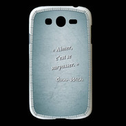 Coque Samsung Galaxy Grand Aimer Turquoise Citation Oscar Wilde