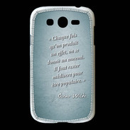 Coque Samsung Galaxy Grand Chaque fois Turquoise Citation Oscar Wilde