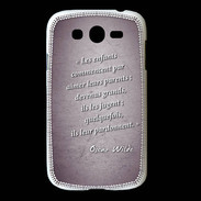 Coque Samsung Galaxy Grand Enfants parents Violet Citation Oscar Wilde