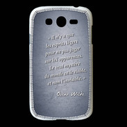 Coque Samsung Galaxy Grand Esprits légers Bleu Citation Oscar Wilde