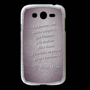 Coque Samsung Galaxy Grand Femmes émotions Violet Citation Oscar Wilde