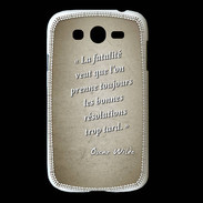 Coque Samsung Galaxy Grand Fatalité Sepia Citation Oscar Wilde