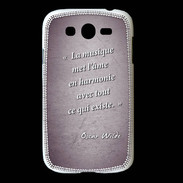 Coque Samsung Galaxy Grand La musique Violet Citation Oscar Wilde