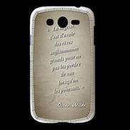 Coque Samsung Galaxy Grand Sagesse rêves Sepia Citation Oscar Wilde