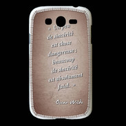 Coque Samsung Galaxy Grand Sincérité fatale Rouge Citation Oscar Wilde