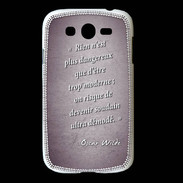 Coque Samsung Galaxy Grand Trop moderne Violet Citation Oscar Wilde