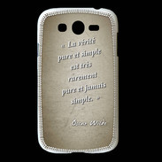 Coque Samsung Galaxy Grand Vérité pure Sepia Citation Oscar Wilde