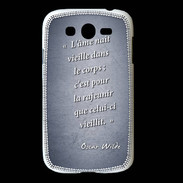 Coque Samsung Galaxy Grand Ame nait Bleu Citation Oscar Wilde