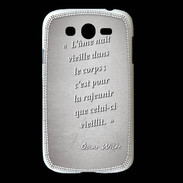 Coque Samsung Galaxy Grand Ame nait Gris Citation Oscar Wilde