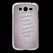 Coque Samsung Galaxy Grand Ame nait Rose Citation Oscar Wilde