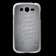 Coque Samsung Galaxy Grand Ame nait Noir Citation Oscar Wilde