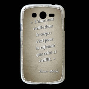 Coque Samsung Galaxy Grand Ame nait Sepia Citation Oscar Wilde