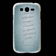 Coque Samsung Galaxy Grand Ame nait Turquoise Citation Oscar Wilde