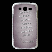 Coque Samsung Galaxy Grand Ame nait Violet Citation Oscar Wilde